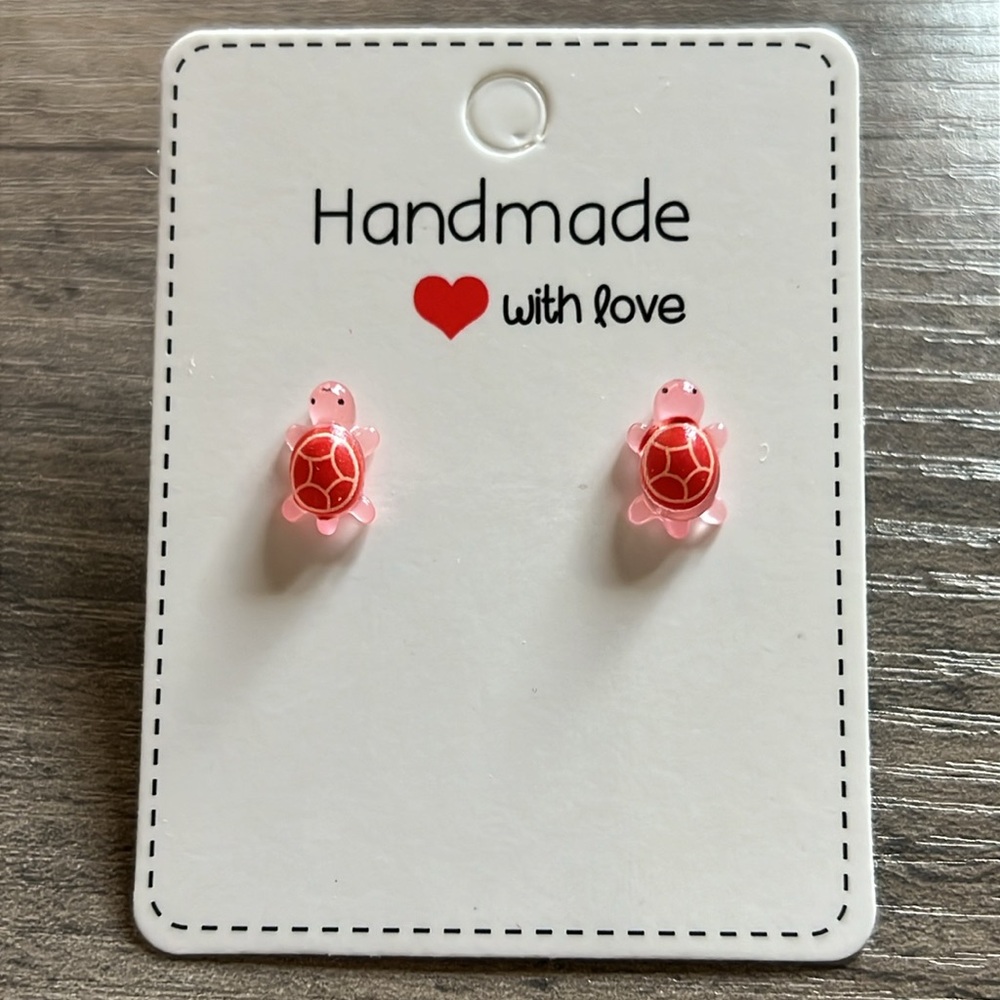 Handmade turtle earrings